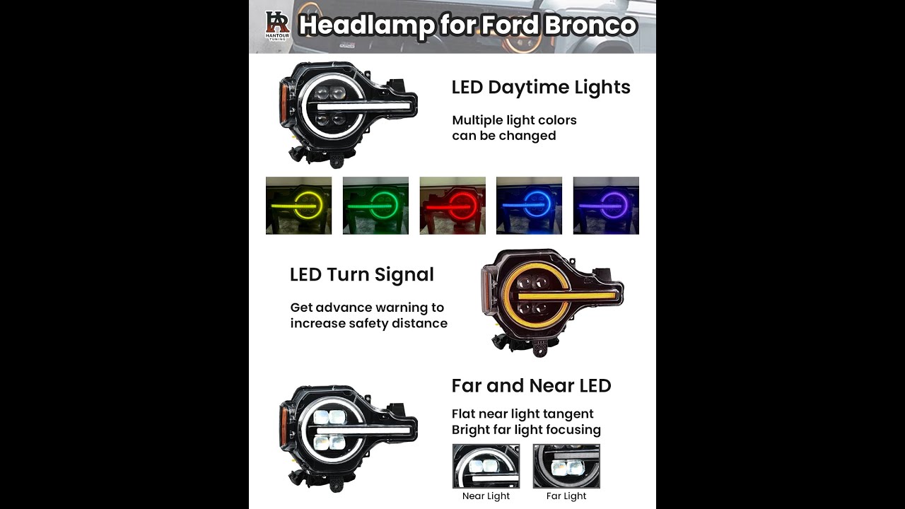 For Bronco:  Headlights – Tough & Bright