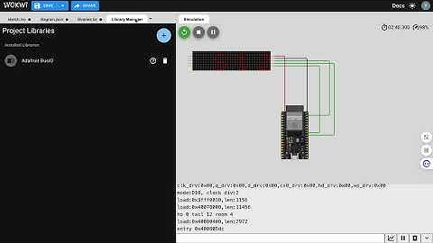 使用AI 輔助助理，協助你完成Wokwi模擬器 ESP32模組，及LED點矩陣顯示器 MAX7219，設計8x32顯示"s自己的學號"向左移動之跑馬燈。