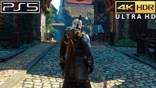 The Witcher 3: Wild Hunt (PS5) 4K HDR Gameplay (Free Roam Novigrad)