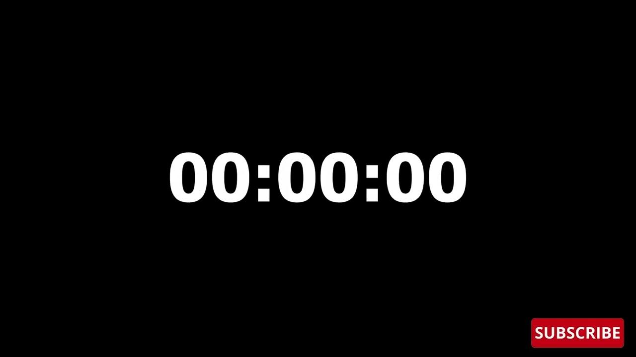 10 Seconds Black Screen Countdown Timer (No Sound) YouTube