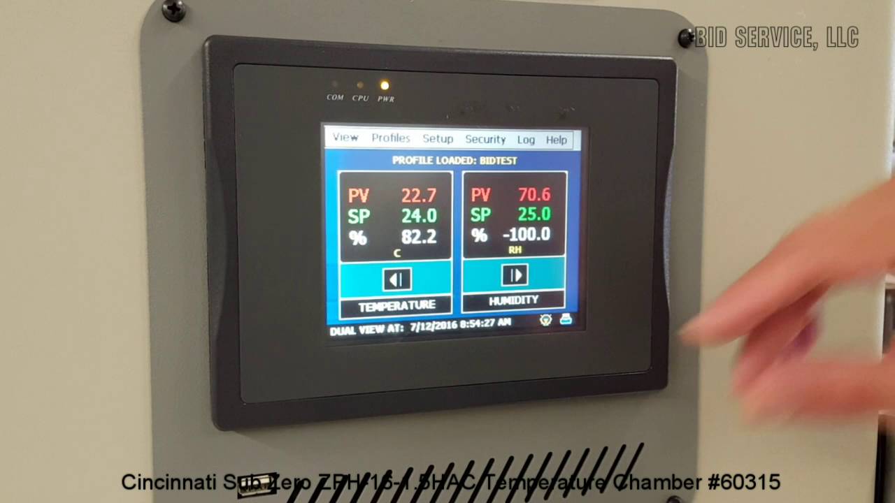 Cincinnati Sub Zero ZPH-16-1.5 H/AC Temperature Chamber #60315 - YouTube