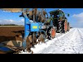 |Fendt 714|Lemken|Ackern im Schnee|