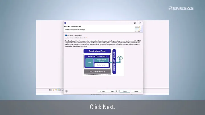 How to Create a Blinky Project with Smart Configurator on e² studio