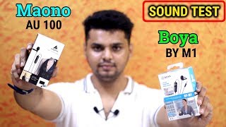 Maono AU100 vs Boya BYM1 | DETAILED COMPARISON | Best Budget Lavalier Mic