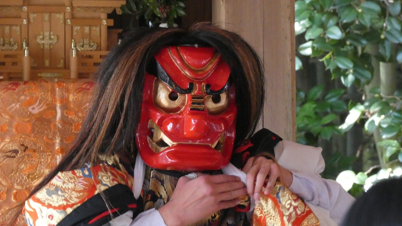 2026吉野梅園梅まつり　梅ノ木天満社奉納神楽 片島里神楽『柴曳』