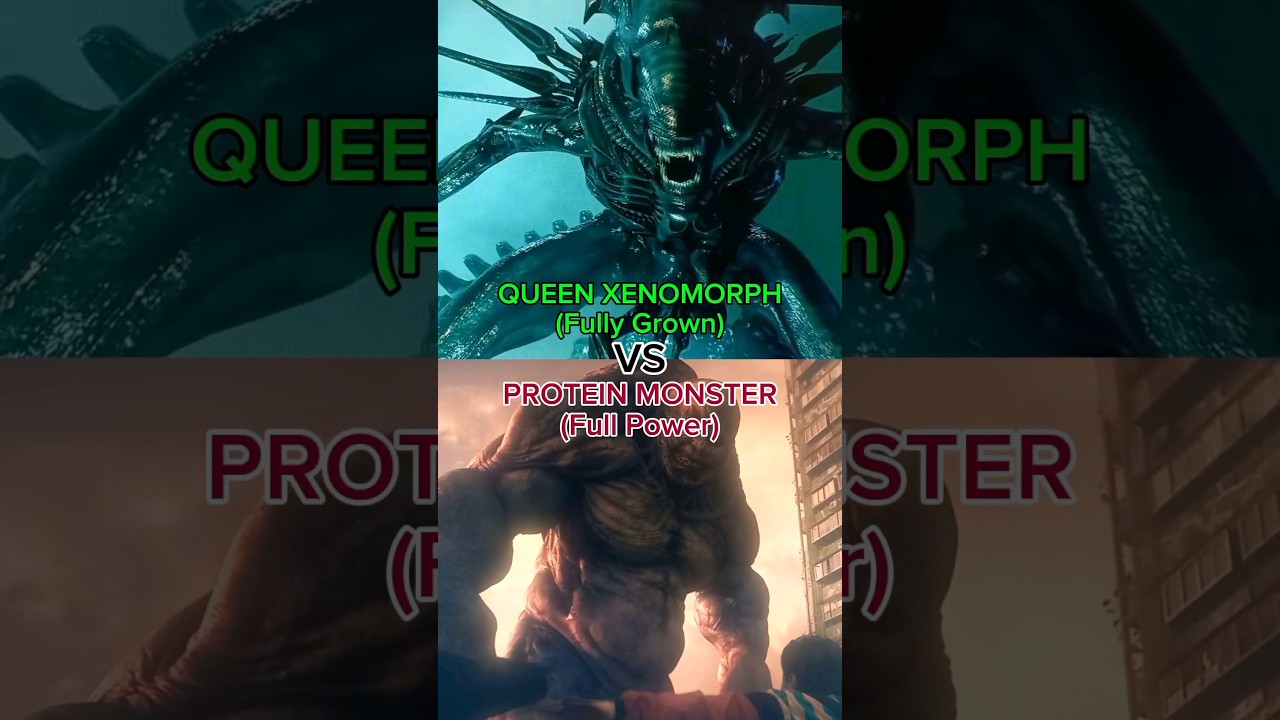 Queen Xenomorph (Fully Grown) Vs Protein Monster (Full Power)#edit #Kdrama#Alien#Monster#Prime