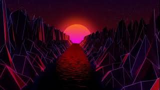 Moody Space Landscape - Neon Retrowave/Synthwave Motion Graphics Background Video