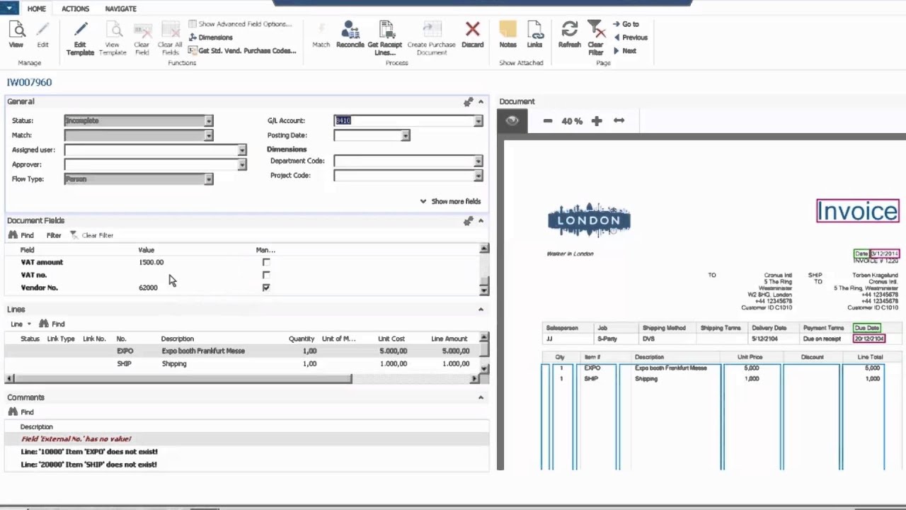 Simple and Automatic Invoice Handling with Invoice Workflow - YouTube