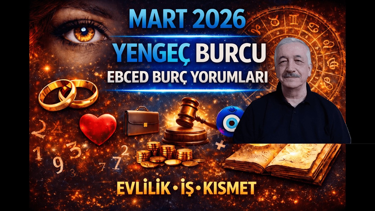 YENGEÇ BURCU MART AYI 2026 Ebced Hesabıyla Burç Yorumu. Duygusal Karar Evlilik Enerjisi