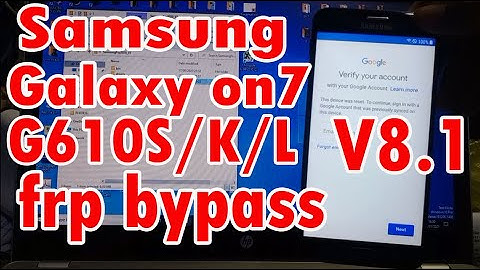 Remove FRP Bypass Samsung Galaxy On7 (2016) | Samsung G610S/K/L V8.1.0 FRP Goole Bypass Unlock