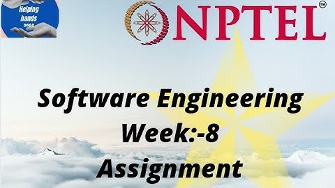 week 8 ll software Engineering ll NPTEL ll