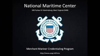 National Maritime Center: CG-719S Sea Service Form