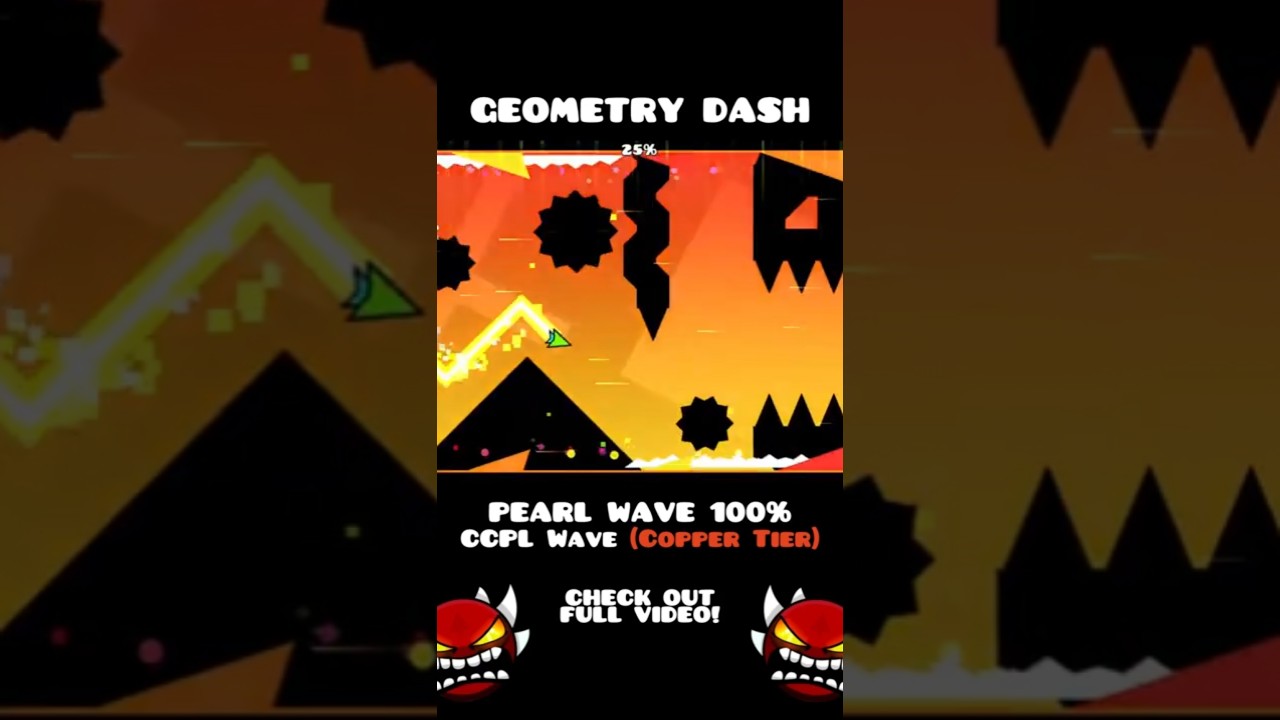 PEARL WAVE 100% CCPL Wave - Geometry Dash 