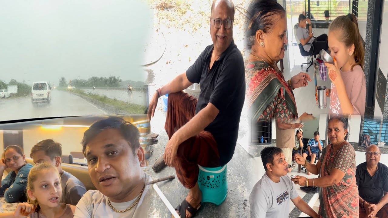 ગામડેથી સુરત આવવા નીકળ્યા રસ્તામાં ધોધમાર વરસાદ અને ટ્રાફિક માં હેરાન થયા કે નહીં જુઓ…