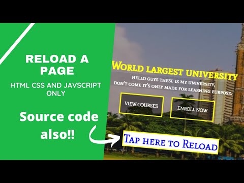 Reload a Page In Javascript | Html, Css And Javascript | DNF | #html #css #javascript