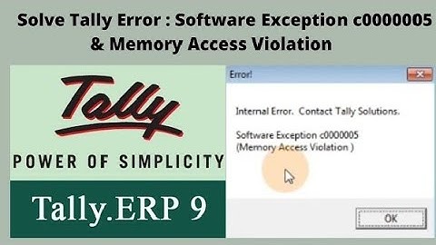 tally error software exception c00005 |Simple method 💯 solved in Hindi 2023#tally #software #laptop