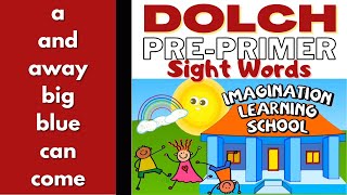 Dolch Pre-Primer Sight Words Preschool - Kindergarten Sight Word Flashcards