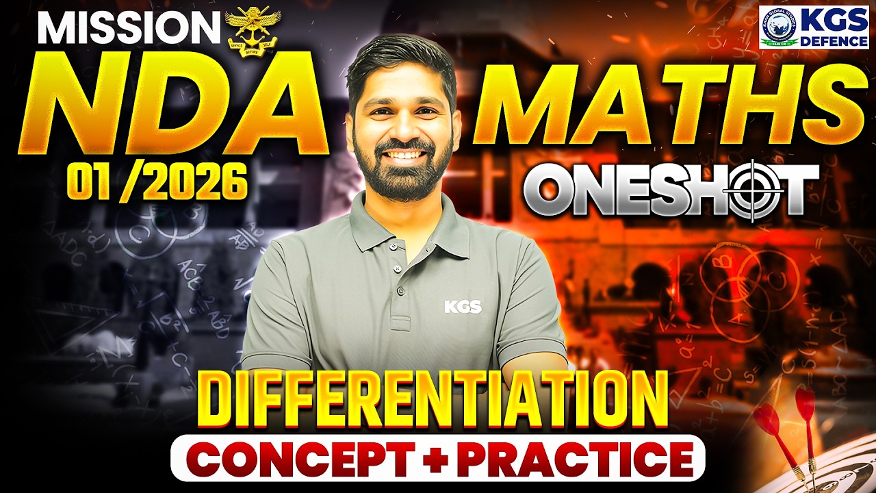 MISSION NDA 01/2026 | Maths One Shot | Differentiation Concept ...