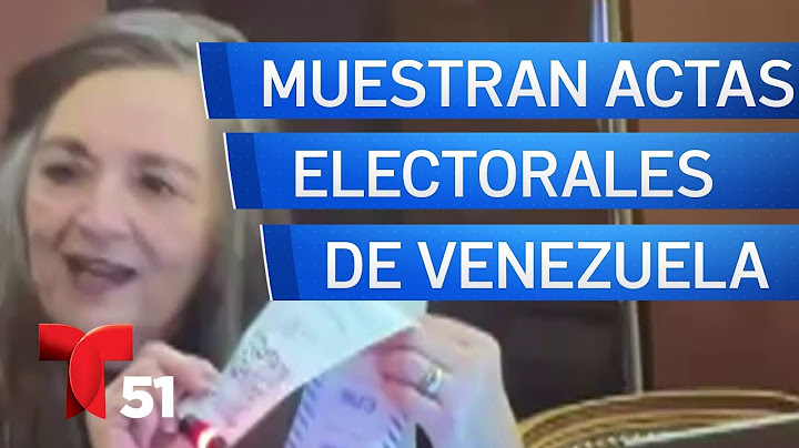 Centro Carter presenta actas de elecciones en Venezuela