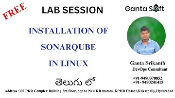Installation Of Sonarqube In Linux |GantaSoft | Best Devops Training in  KPHB HYD | Ganta Srikanth