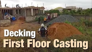 Building in Ghana 🇬🇭 5 Bedroom Decking And First Floor Concrete Casting | Ghana House Development 