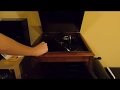 Playing a vinyl record on an old gramophone dont try this