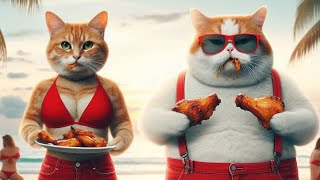 Chicken Wings Lover Couple Cat 🍗