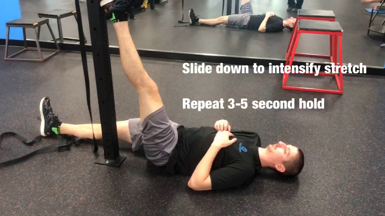 Hamstring Stretch with Isometric - YouTube