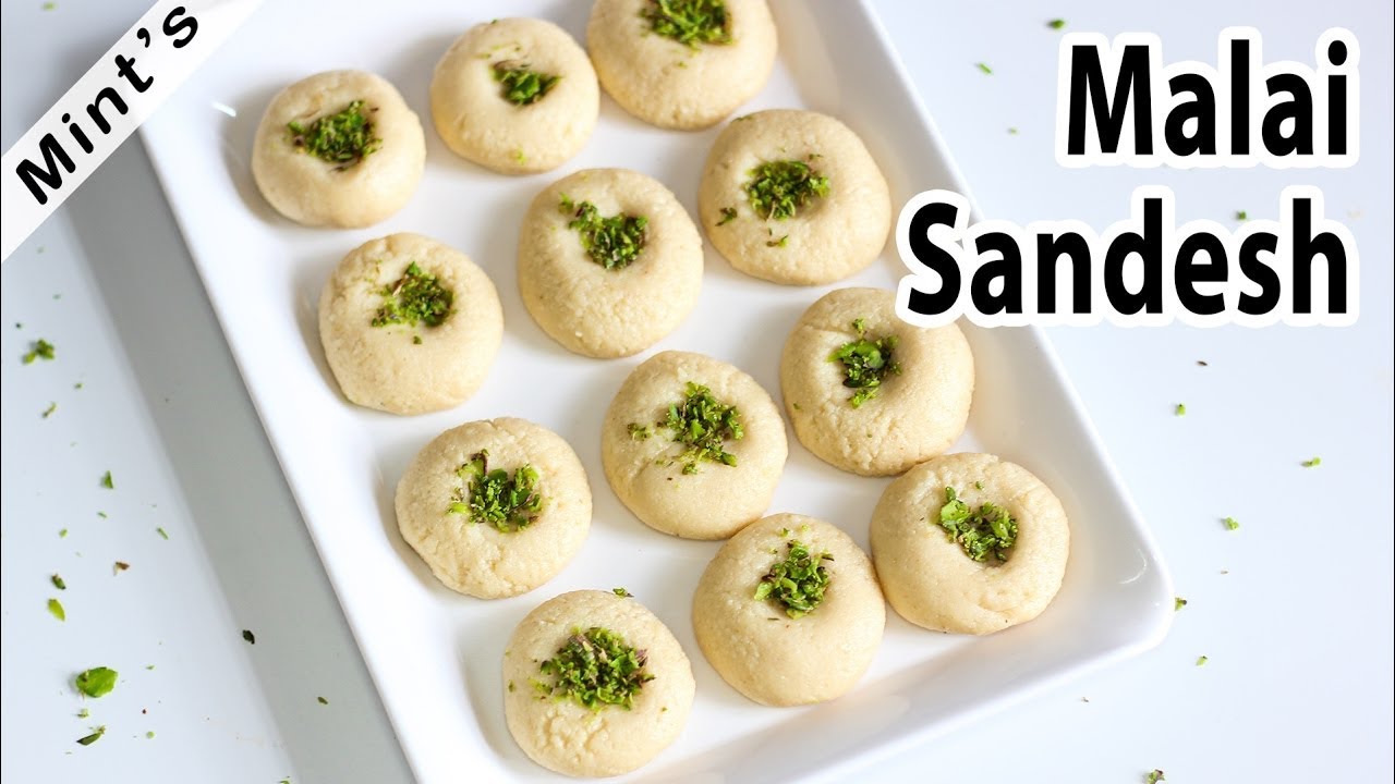 Malai Sandes Recipe - Indian Dessert Recipe | Bengali Sweets | MintsRecipes