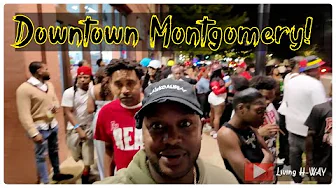 Downtown Montgomery the night before ASU Homecoming! Living H-WAY! #wedalife