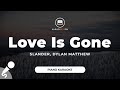 Love Is Gone - SLANDER, Dylan Matthew Piano Karaoke