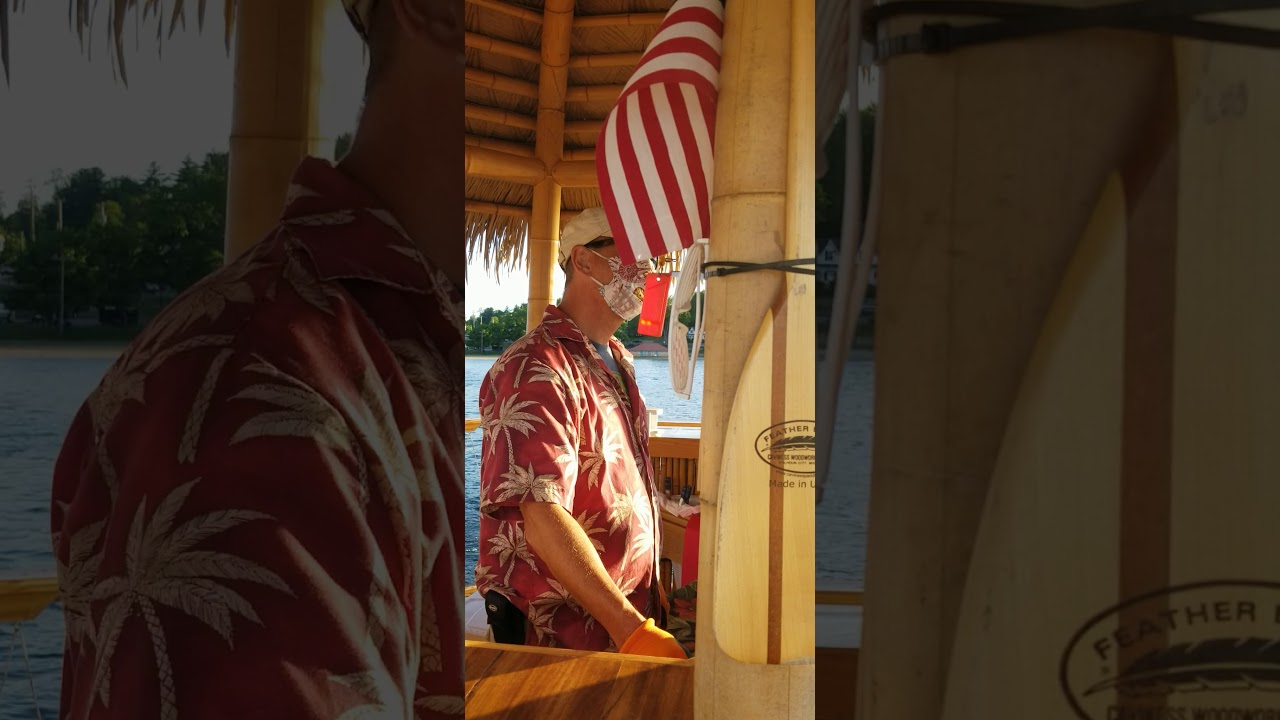 Tiki boat on lake Winnipesaukee YouTube