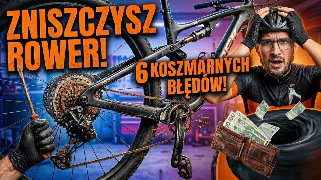 6 BŁĘDÓW, które ZNISZCZĄ Twój rower (i portfel!)