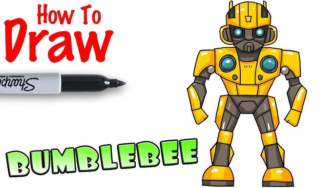 How To Draw Bumblebee Battle Mask Transformer Bumblebee Movie Chibi Drawing And Coloring For Kids Youtube