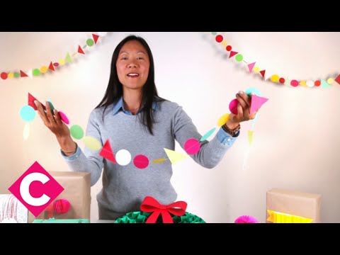 How to make simple paper GARLAND. 