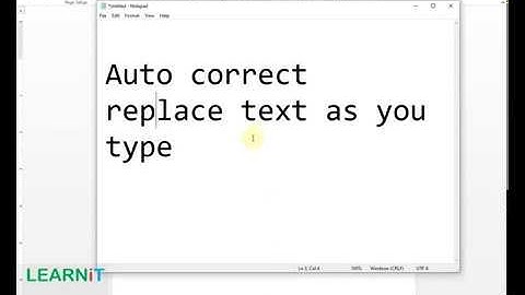 MS word , auto correct replace text as your type