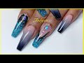 Tinh Yeu Nails || Pink & Black Ombre và Cắt French Móng Cofffin