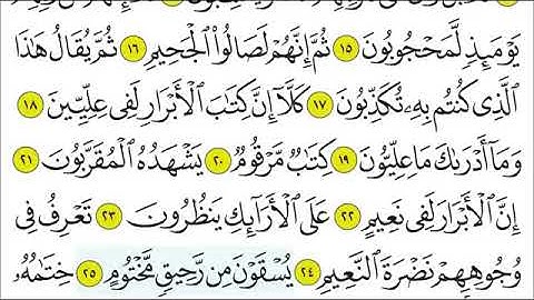 سورة المطففين 23-28