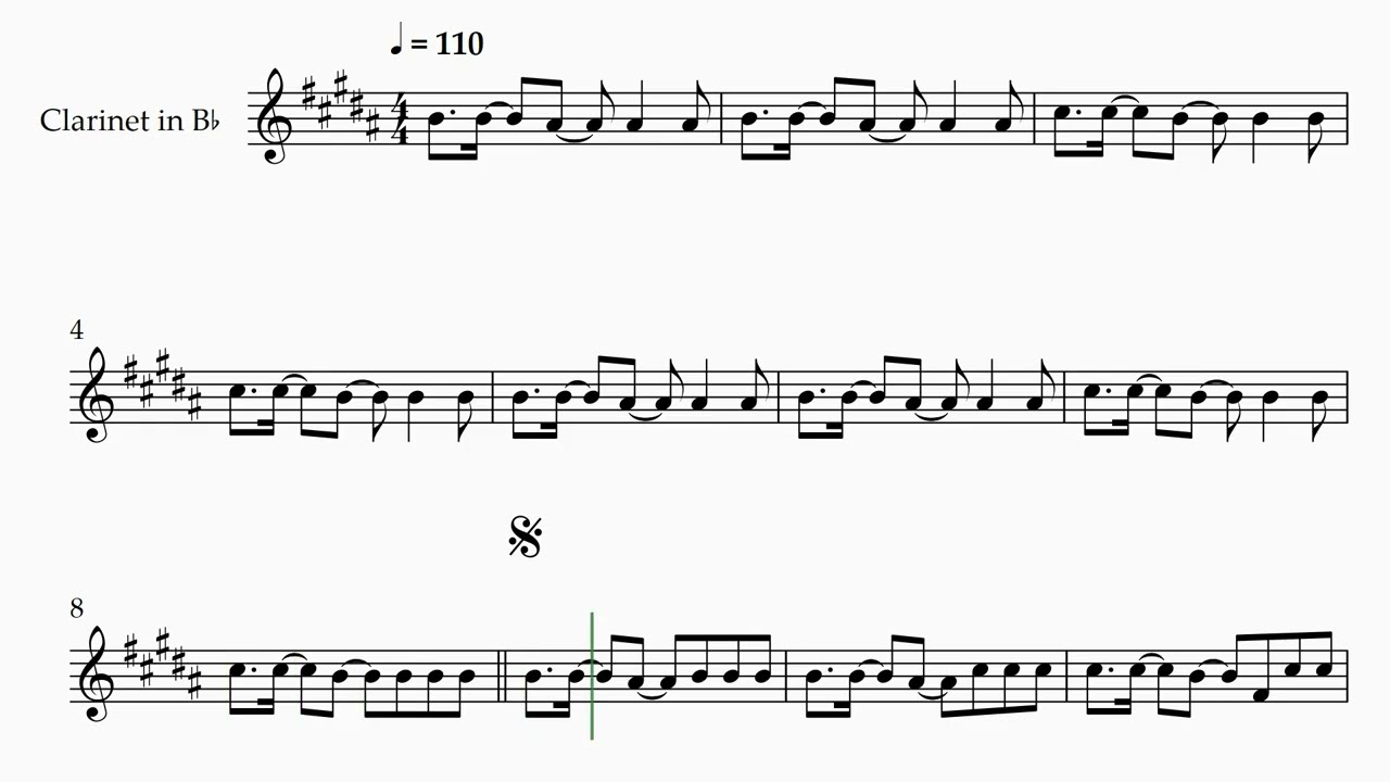 Every Teardrop Is A Waterfall - Coldplay | Clarinet Sheet Music