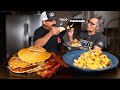 The Best Mexican-American Breakfast Plate: Bacon, Eggs & Pancakes