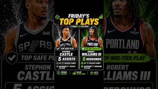 NBA Picks Today 📊 Friday Player Props (Castle &amp; Williams)