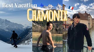 알프스 산 바라보며 스파 즐기기 in France 몽블랑에서 스키즐기는법! 샤모니.안시 여행 vlog (Qc terme)