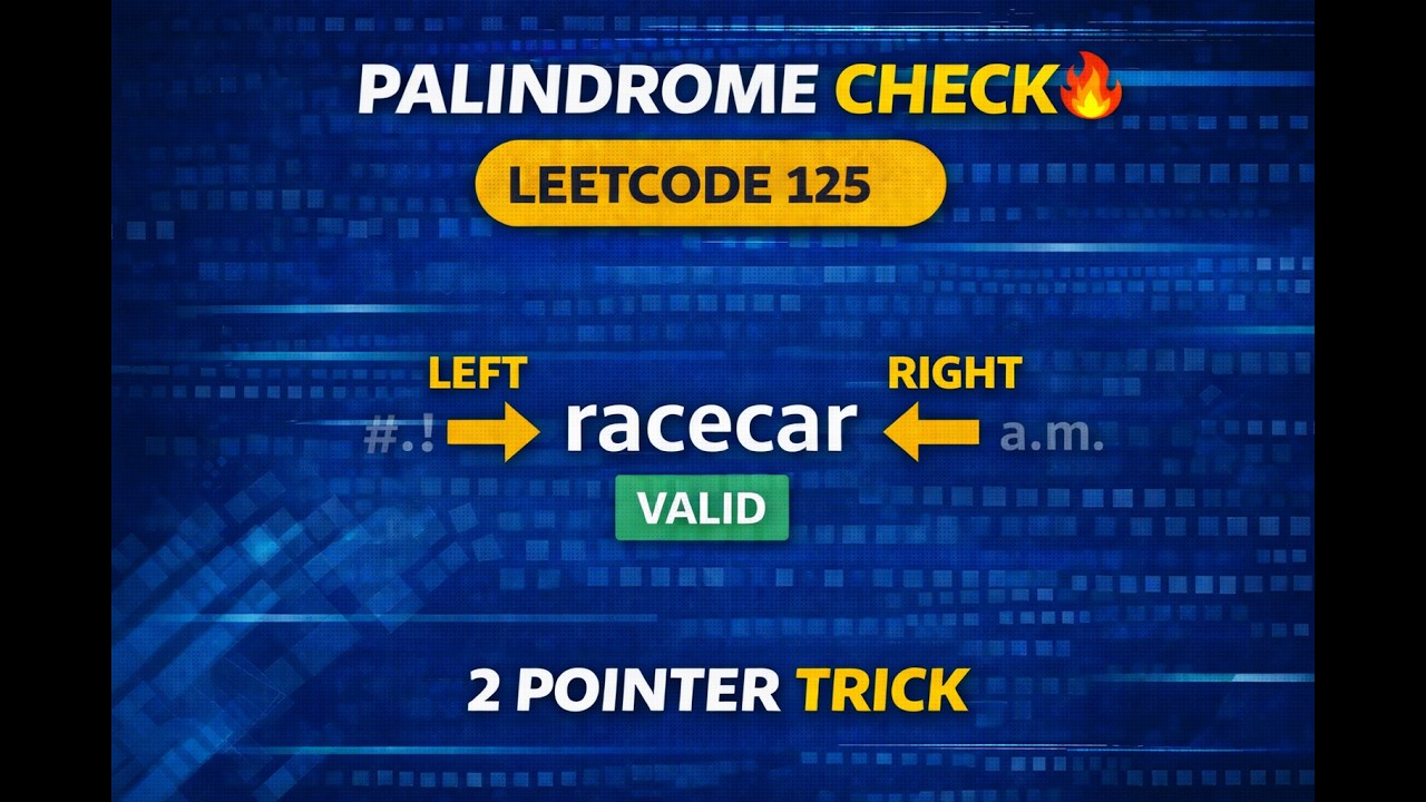 LeetCode 125 | Valid Palindrome | Java Solution | Two Pointer Approach ...