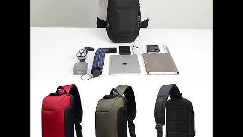 ANTI THEFT CROSS BODY BACKPACK WITH 3-DIGIT LOCK