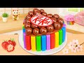 Rainbow KitKat Cake ASMR 🍫🌈 | キットカットのレインボーケーキ | Sweet Japan