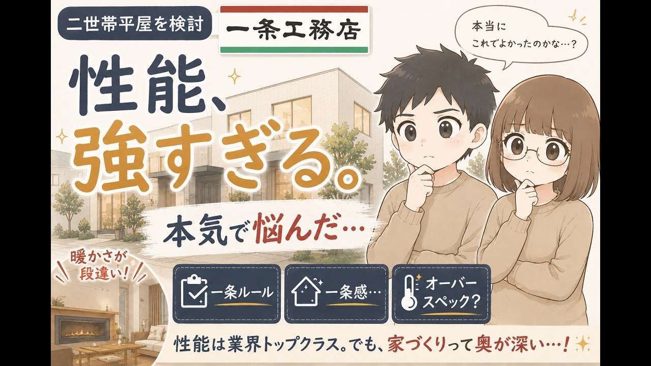 ゆなちのおうちのYouTube動画: 【二世帯平屋】一条工務店、本気で悩みました。