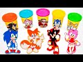 Create Sonic X Friends with Play Doh Molds | Learn Colors | Preschool Toddler Toy Learning Video