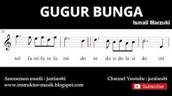 melodi gugur bunga - not balok nada pianika - doremi solmisasi  - Durasi: 3:16. 