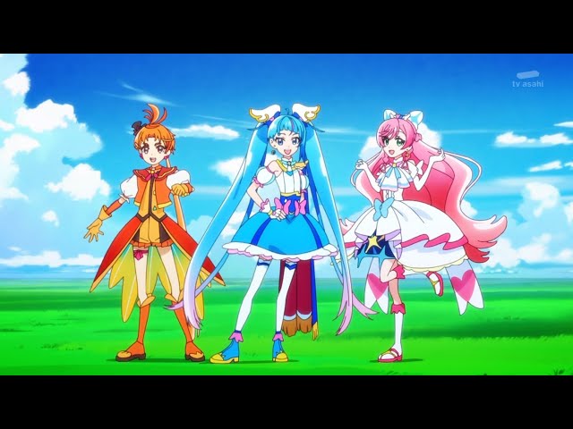 KuroYami on X: Hirogaru Sky Precure transformation (4 cures