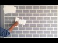 Fake brick and plaster walls technique wall painting